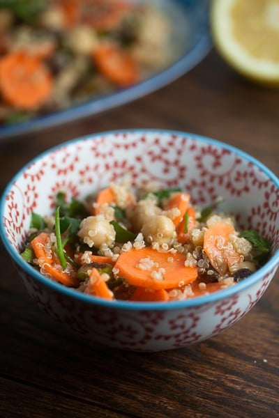 Carrot, Quinoa, and Pistachio Salad from Healthy-Delicious.com