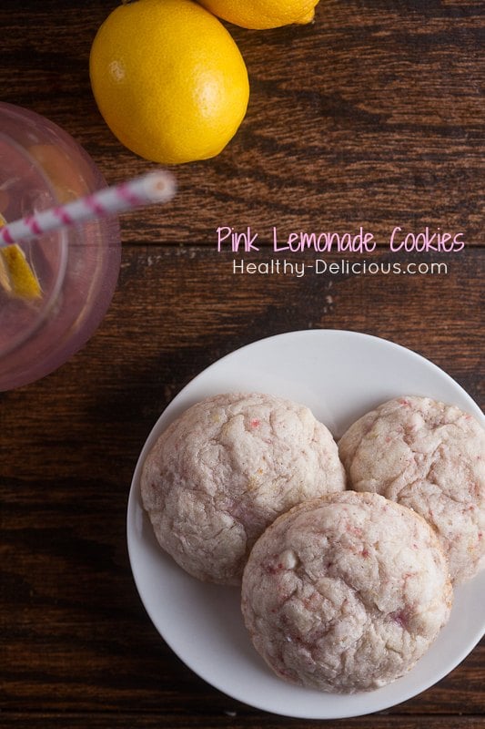 Pink Lemonade Cookies from Healthy-Delicious.com