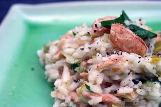 risotto with lemon and crab