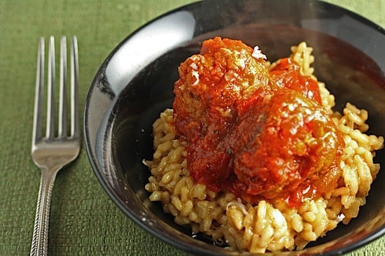 Spicy Pork Meatballs with Parmesan Risotto 3