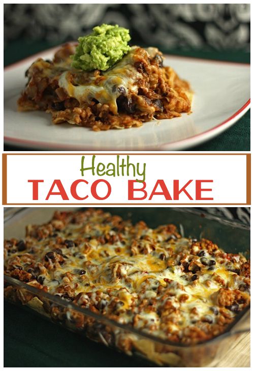 Healthy taco casserole tastes just like nachos! This is one of our go-to easy dinners. (Weight watchers friendly)