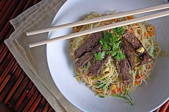 Vietnamese Braised Beef over Rice Noodle Salad 1