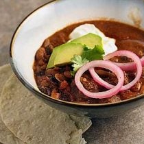 Beef and Bean Chili with Pickled Onions 2