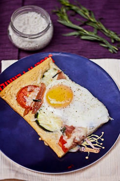 Cheesy Baked Egg Tart with Tarragon, Tomato and Zucchini 1