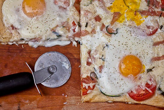 Cheesy Baked Egg Tart with Tarragon, Tomato and Zucchini 2