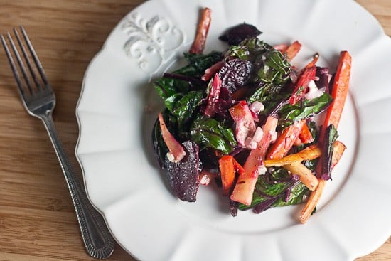 Roasted Root Vegetables with Blue Cheese Vinaigrette 3