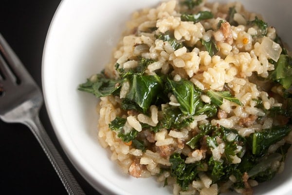 Baked Risotto with Sausage and Kale 3