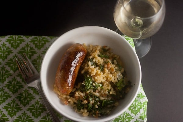 Baked Risotto with Sausage and Kale 9