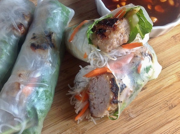 Summer rolls with nem nuong