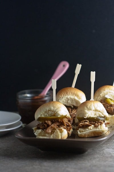 Apple Butter Barbecue Pulled Chicken Sliders