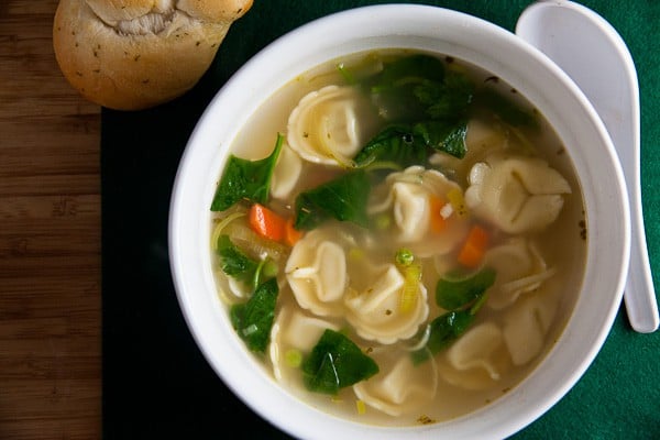 Lemon Chicken Soup with Tortellini 1