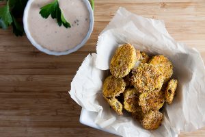 healthy-delicious_oven fried pickles with southwest ranch 5