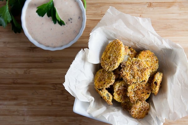 "Fried" Pickles with Southwest Ranch Dipping Sauce 9