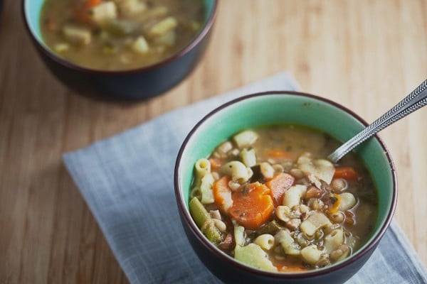 Spring Vegetable Soup with Pesto 3