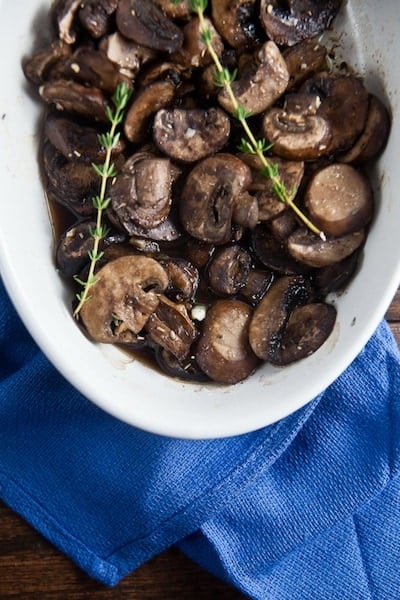 farro risotto with roast mushrooms from healthy-delicious.com