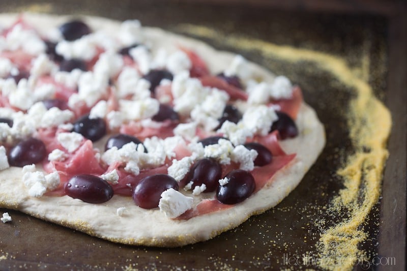 Roast Grape and Goat Cheese Flatbread from Healthy-Delicious.com 