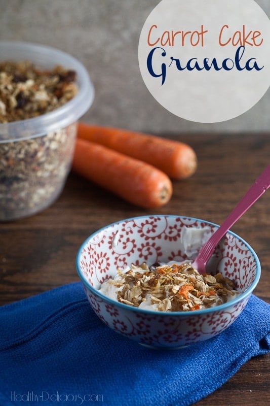 carrot cake granola from healthy-delicious.com