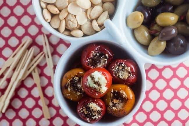 Goat Cheese Stuffed Peppadew Peppers. Perfect as tapas or a light snack!