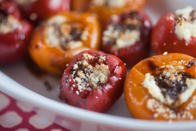 Goat Cheese Stuffed Peppadew Peppers. Perfect as tapas or a light snack! 
