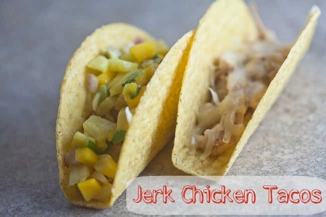 Jerk Chicken Tacos with Tropical Salsa