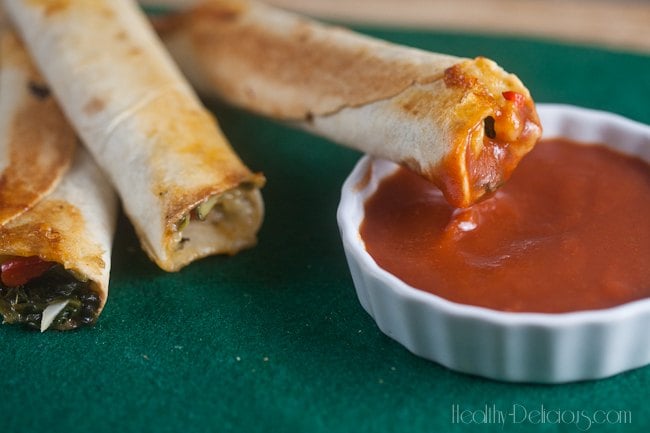 Crispy Baked Summer Vegetable Taquitos