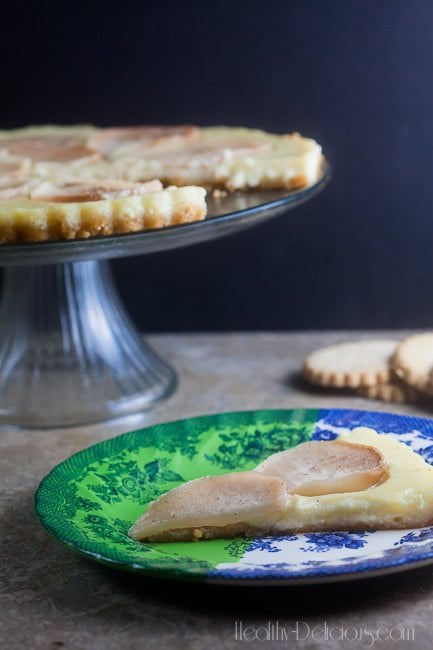Pear and Ginger Buttermilk Tart | Healthy-Delicious.com