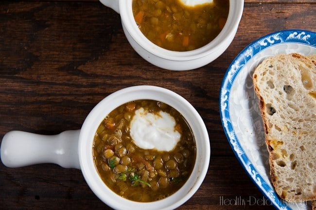 Roasted Eggplant and Lentil Soup | Healthy. Delicious.