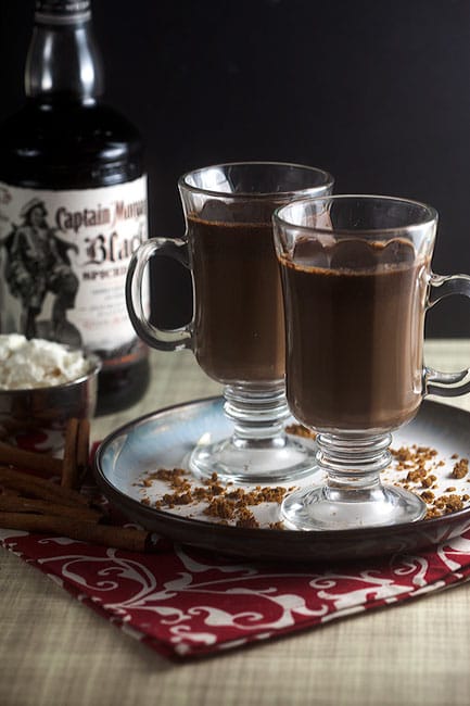 Gingerbread Hot Chocolate with Rum