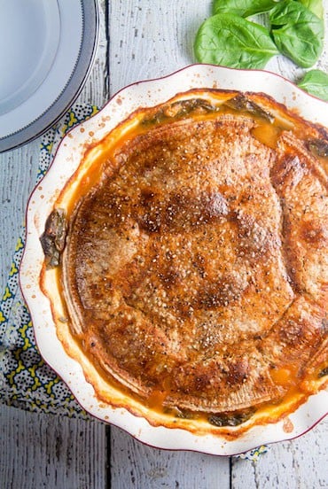 Canadian Bacon and White Bean Pot Pie | @HealthyDelish