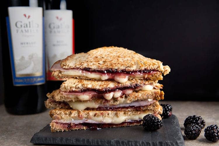 Blackberry + Brie Grilled Cheese // @HealthyDelish