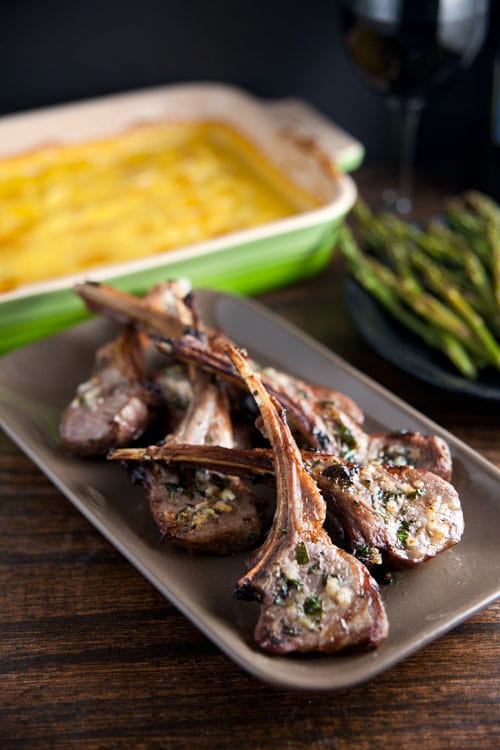 Easy Broiled Garlic and Herb Lamb Chops // @HealthyDelish