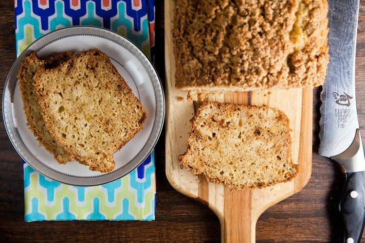Pear Bread with Cardamom Crumble // @HealthyDelish