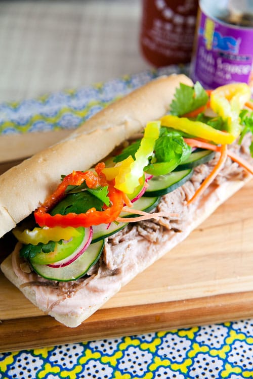 Pulled Proek Banh Mi from Love Your Leftovers // @HealthyDelish