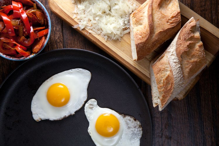 Spanish Breakfast Panini with Chorizo and Egg // @HealthyDelish