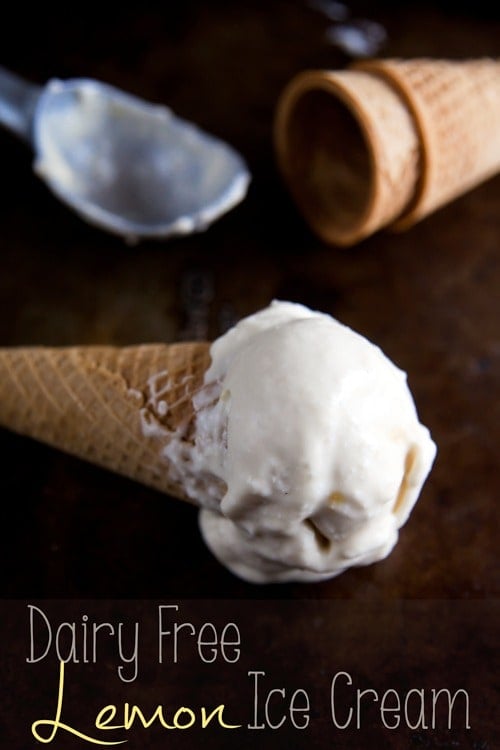 Dairy Free Lemon Ice Cream (No Churn) // @HealthyDelish