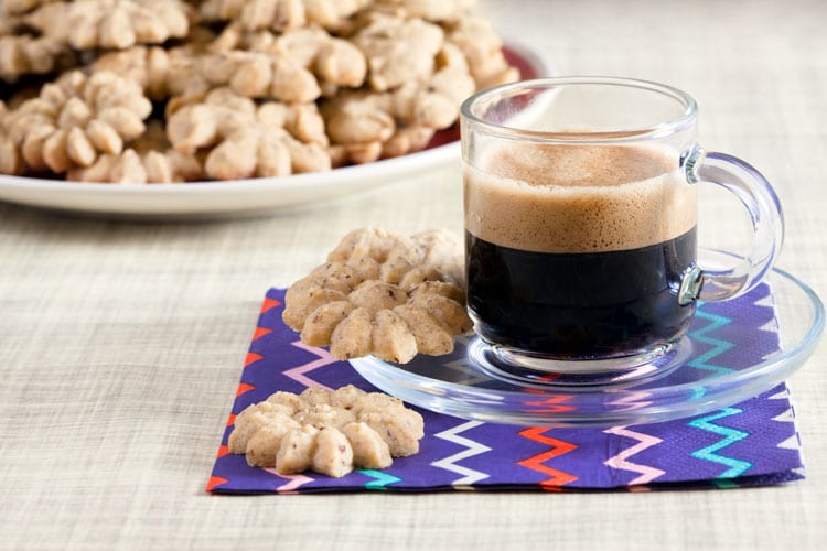 Coffee-Hazelnut Spritz Cookies | @HealthyDelish