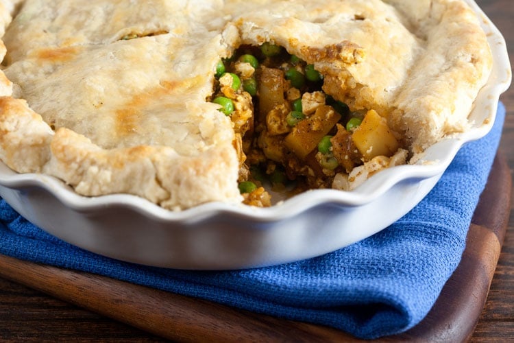Tofu Curry Pot Pie - a warm an cozy meal for a chilly day
