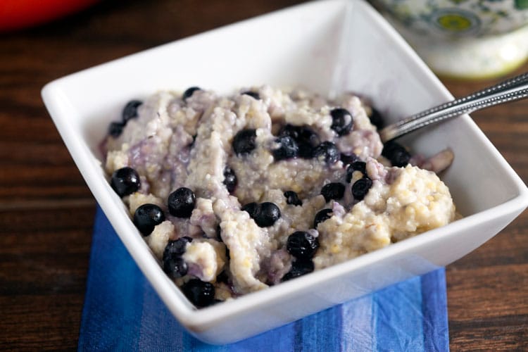Blueberry Almond Millet Porridge