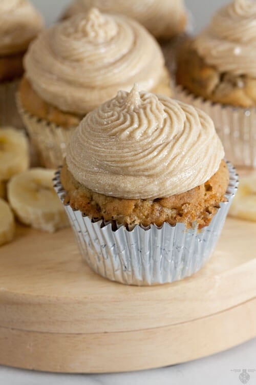 Dairy Free Banana Cupcakes with Brown Sugar Buttercream (Dairy Free)