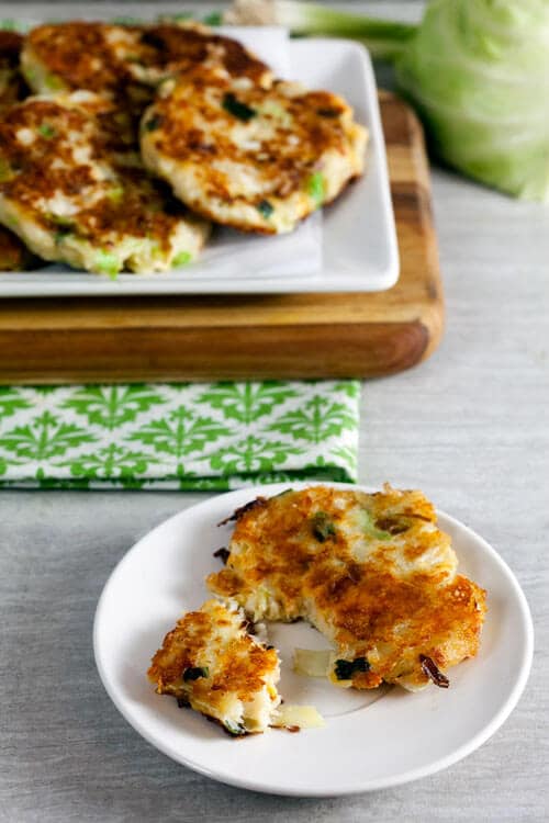 Leftover mashed potato cakes.