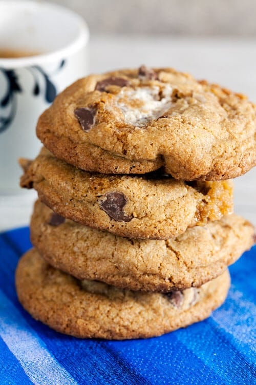 Healthy Whole Wheat S'mores Cookies with Coconut Oil