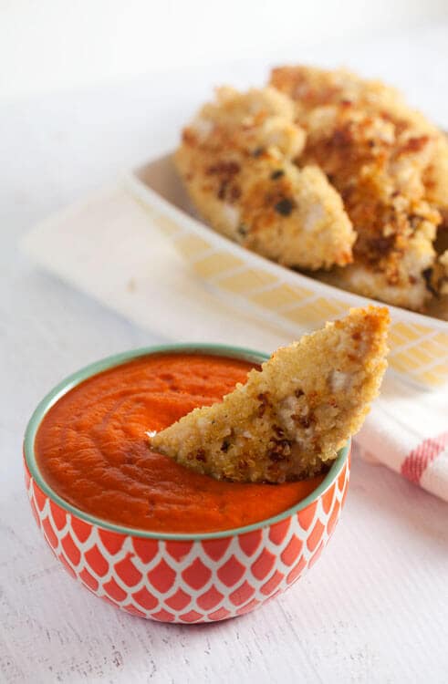 Baked Quinoa Crusted Chicken Fingers