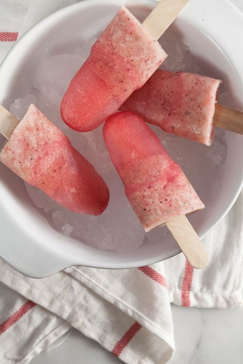 Peach and Mixed Berry Sangria Ice Pops