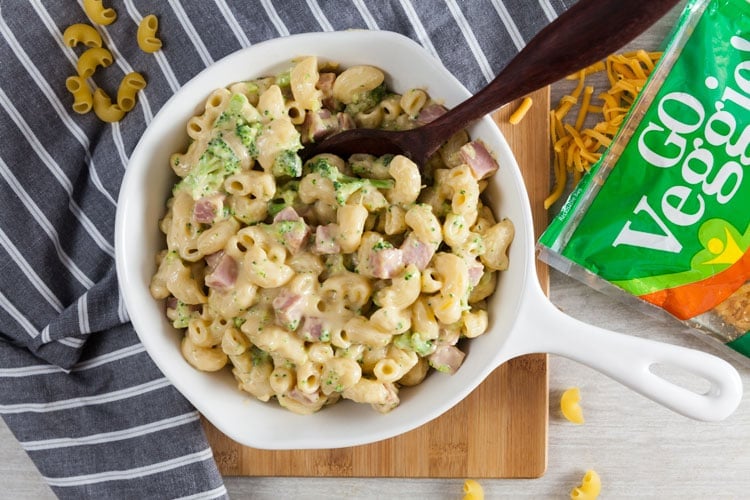Ultra Creamy Stovetop Mac and Cheese with Broccoli + Ham