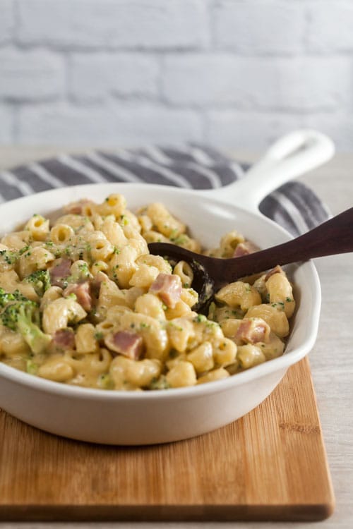 Ultra Creamy Stovetop Mac and Cheese with Broccoli + Ham