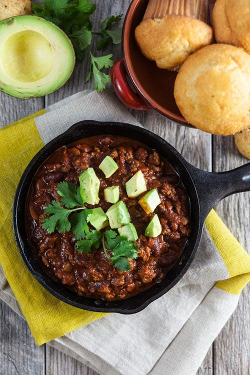 Smoky Chipotle Turkey and Sweet Potato Chili (Instant Pot + Stove