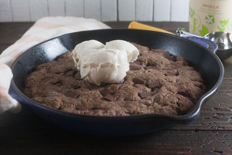 Malted Chocolate Skillet Cookie