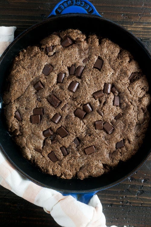 Malted Chocolate Skillet Cookie