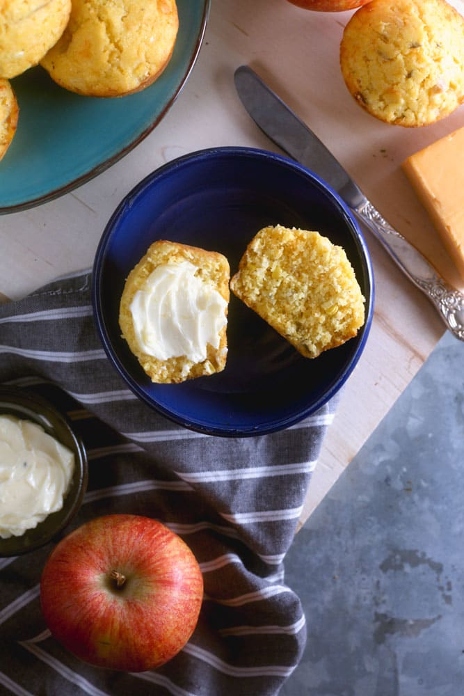 Apple Cheddar Corn Muffins Recipe