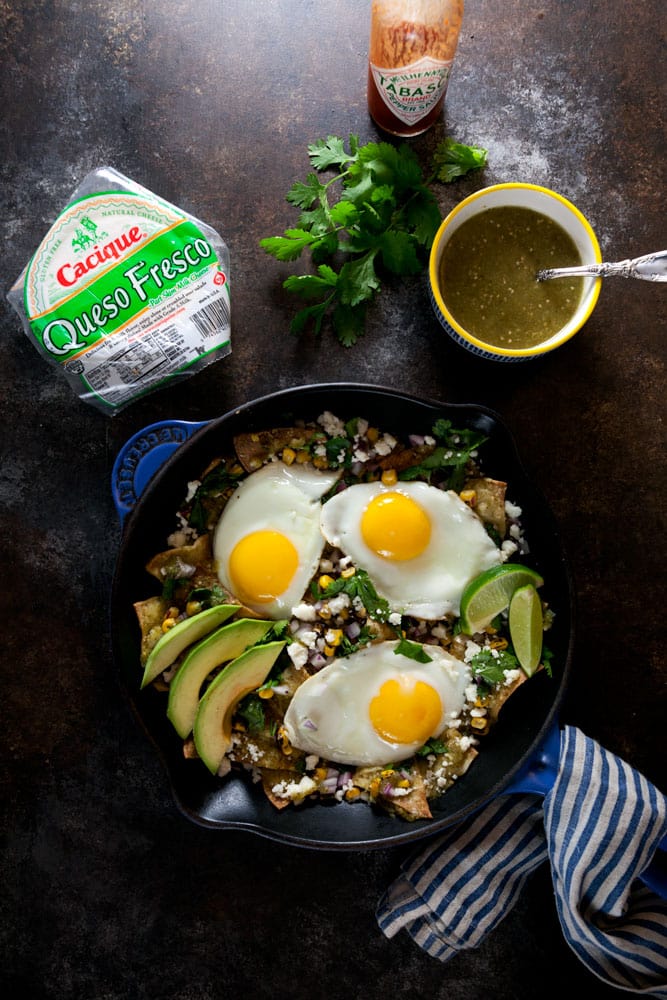 Baked Chilaquiles Verdes Recipe // Healthy Delicious